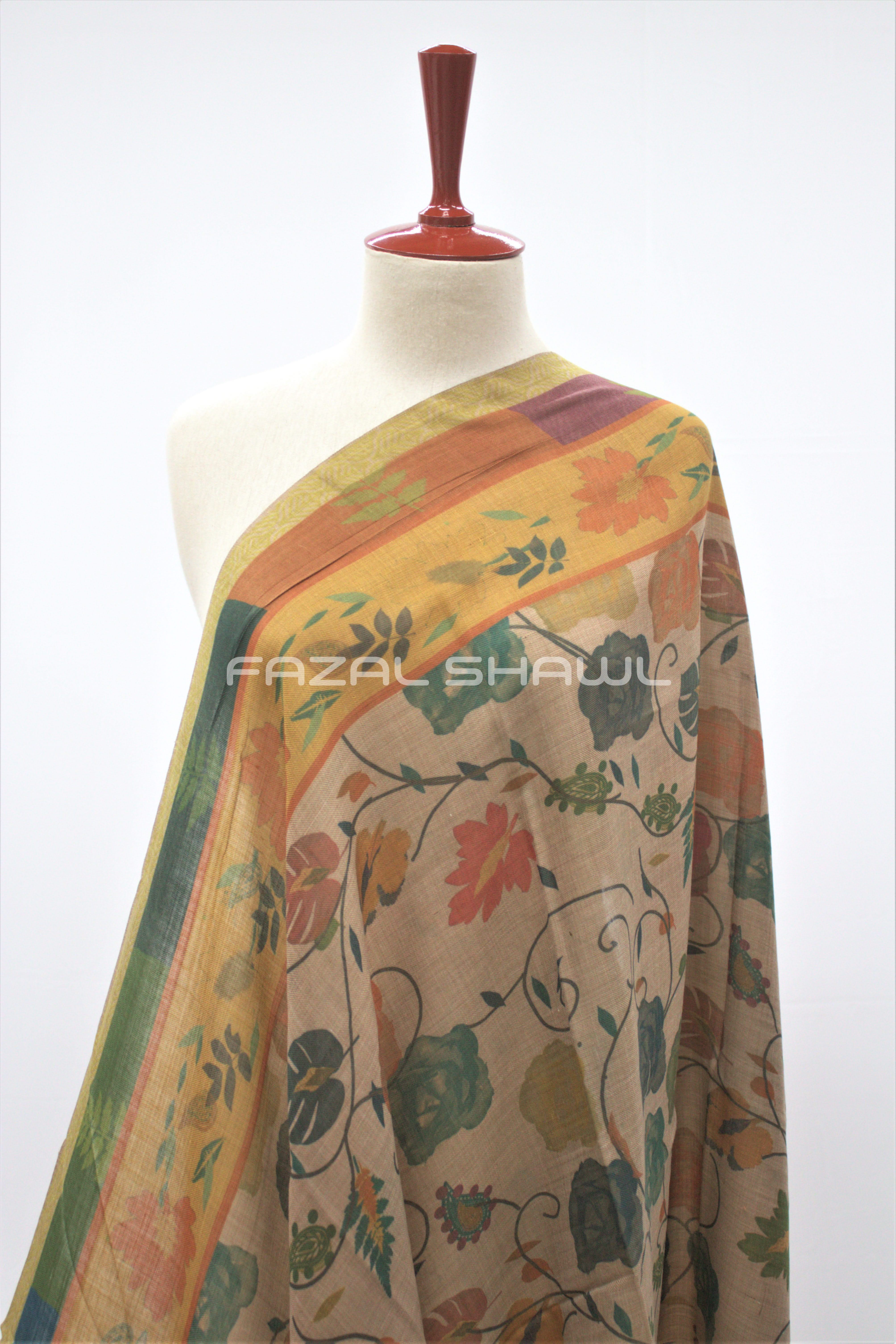 Kalamkar Flower Print Jaal