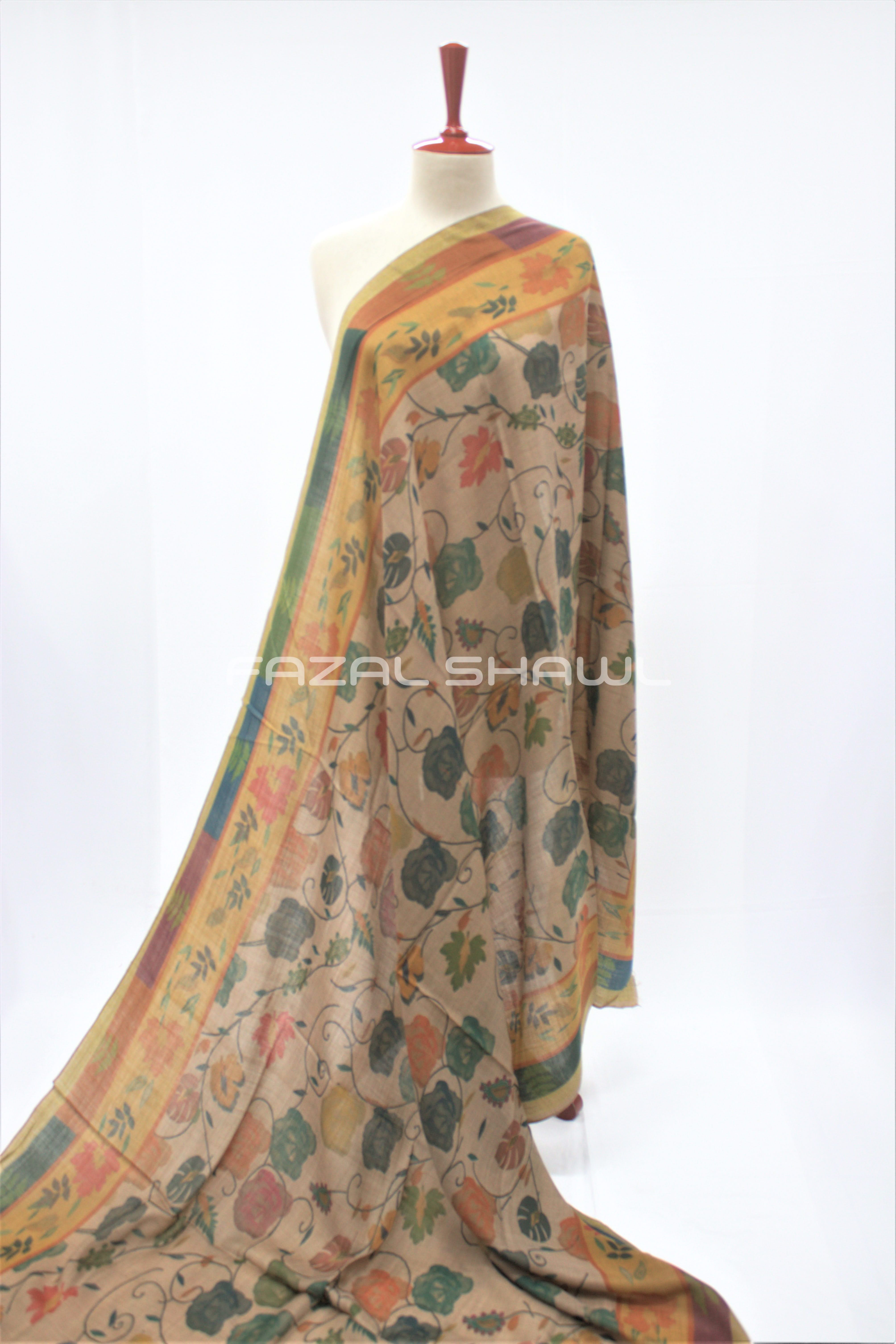 Kalamkar Flower Print Jaal