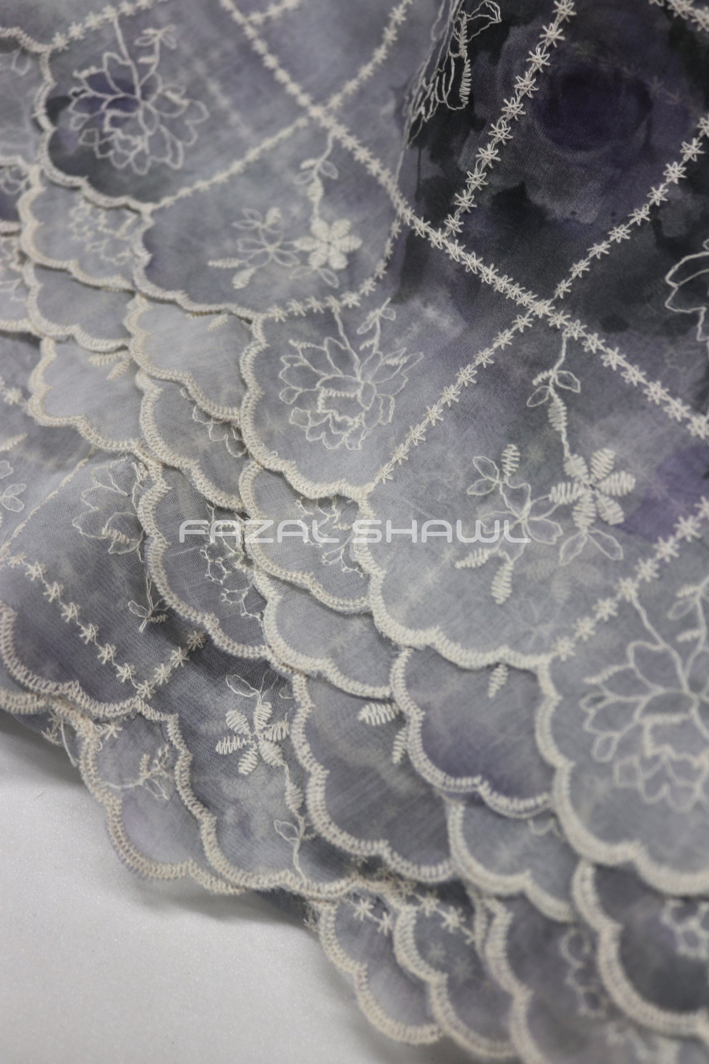 Chikankari work silk