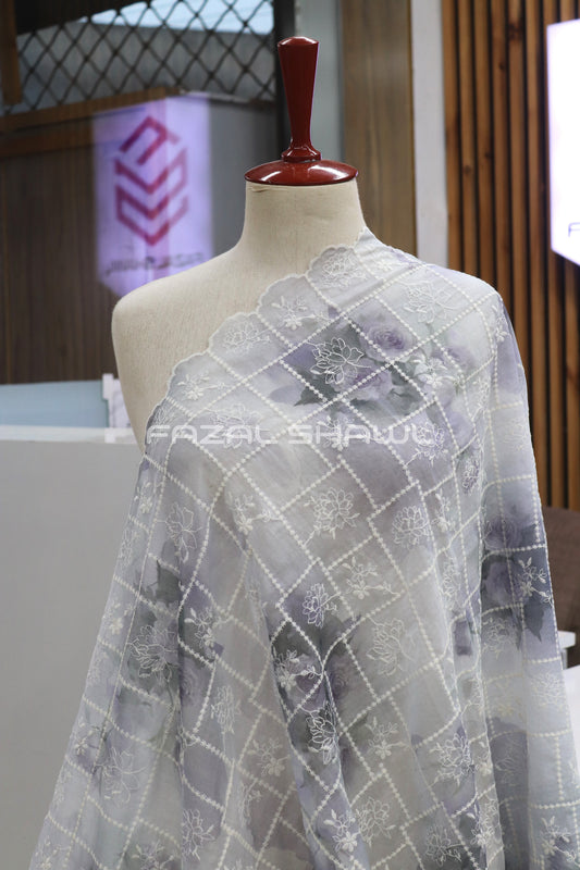 Chikankari work silk