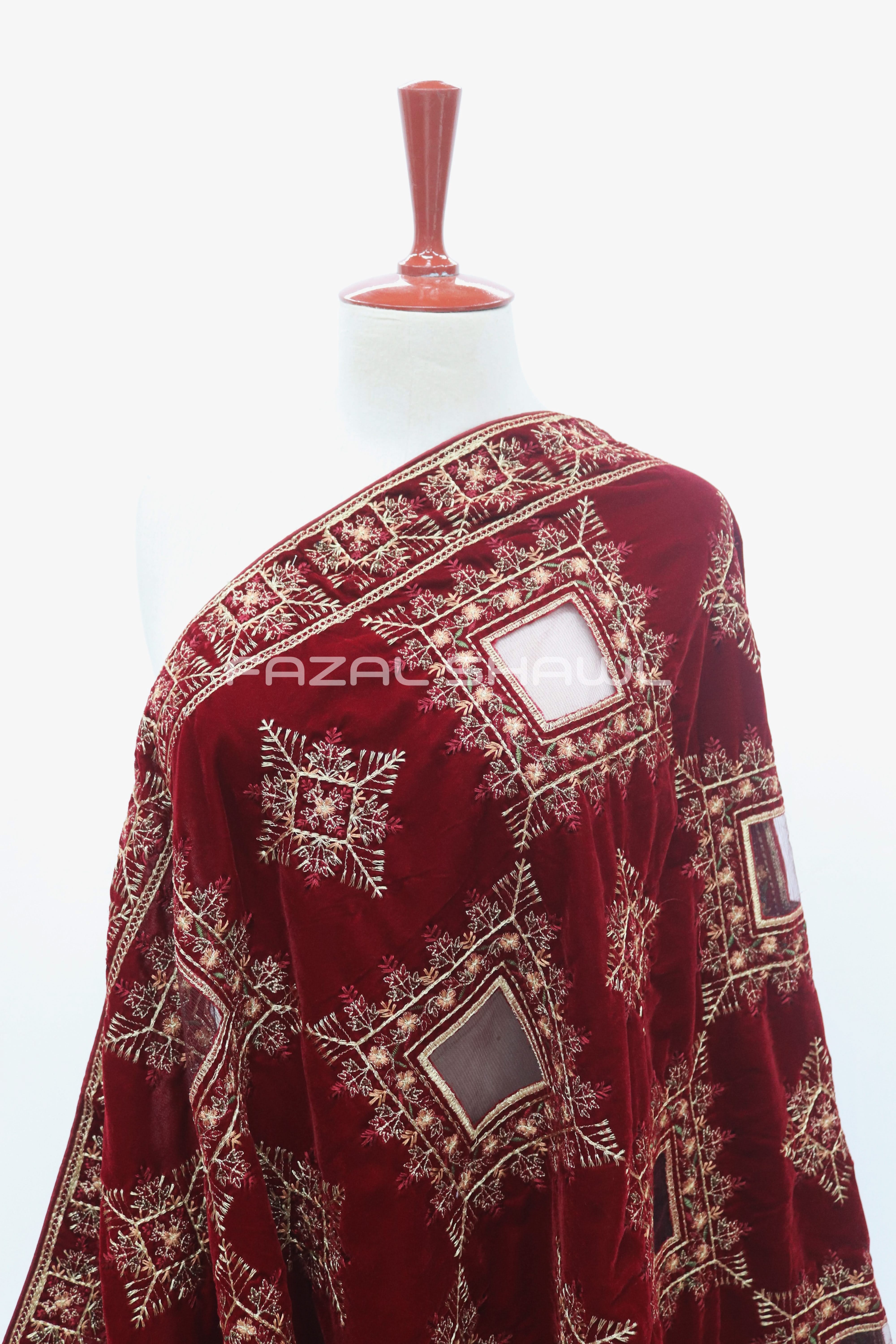 Check tissue & embroidery